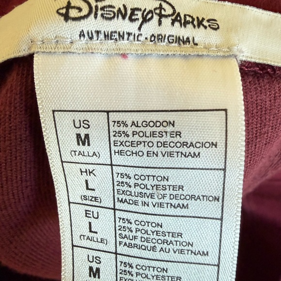 Disney Parks Paisley Mickey Maroon Velour 2 Piece Track Suit - Picture 7 of 7